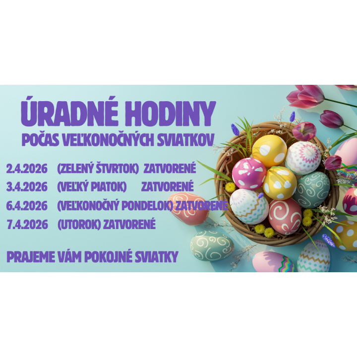 Úradné hodiny počas sviatkov